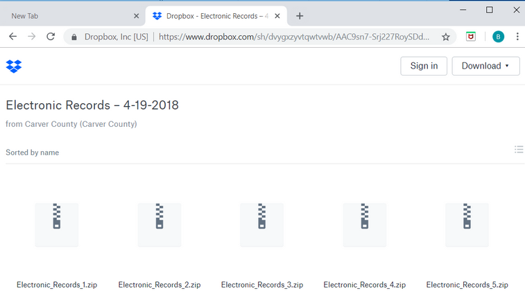 Dropbox Carver County Electronic Records